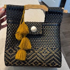 Handcrafted Woven Bag with Tassels